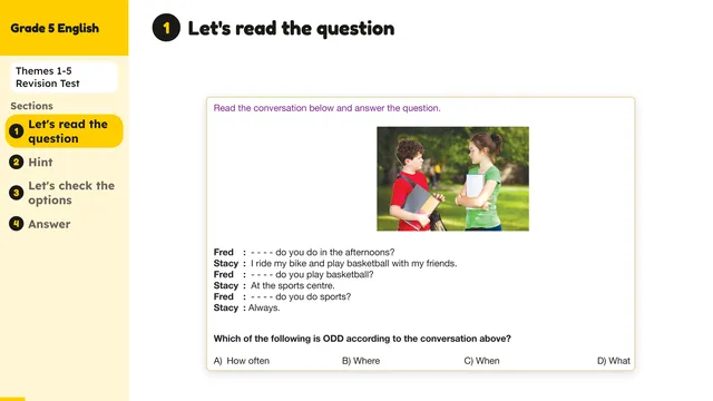 Beyond English 5 Test Book Test 1269170 Soru 1