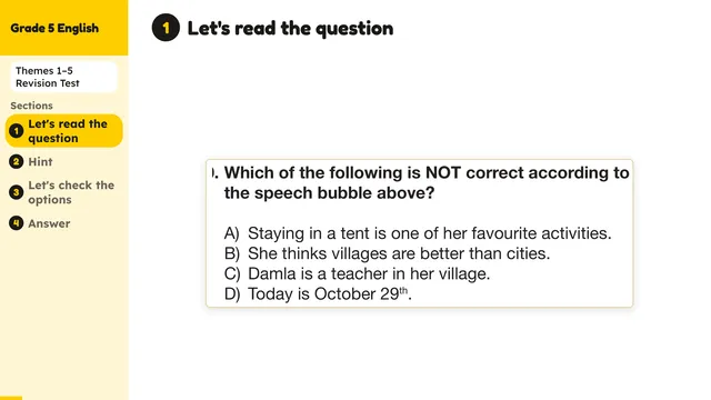 Beyond English 5 Test Book Test 1269170 Soru 10
