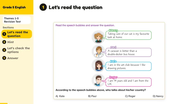 Beyond English 5 Test Book Test 1269170 Soru 2
