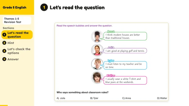 Beyond English 5 Test Book Test 1269170 Soru 3