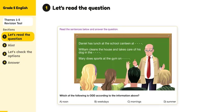 Beyond English 5 Test Book Test 1269170 Soru 4