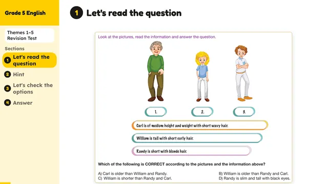 Beyond English 5 Test Book Test 1269170 Soru 6