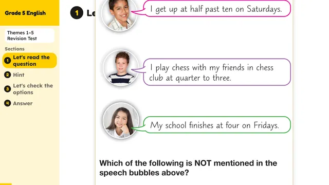 Beyond English 5 Test Book Test 1269170 Soru 7