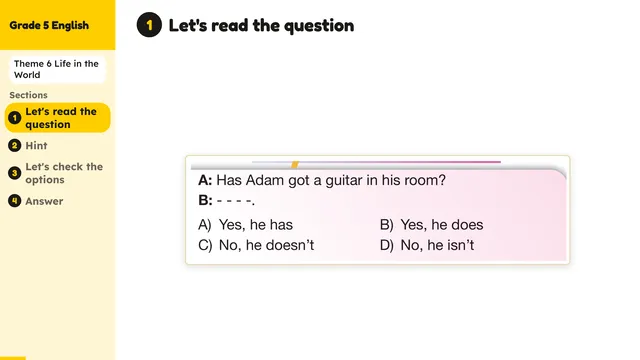 Beyond English 5 Test Book Test 1269171 Soru 11