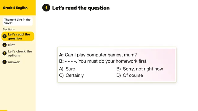 Beyond English 5 Test Book Test 1269171 Soru 13
