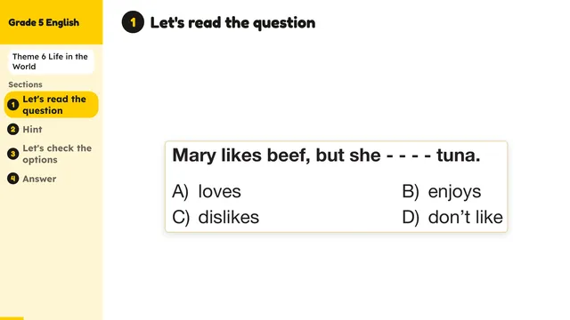 Beyond English 5 Test Book Test 1269171 Soru 18