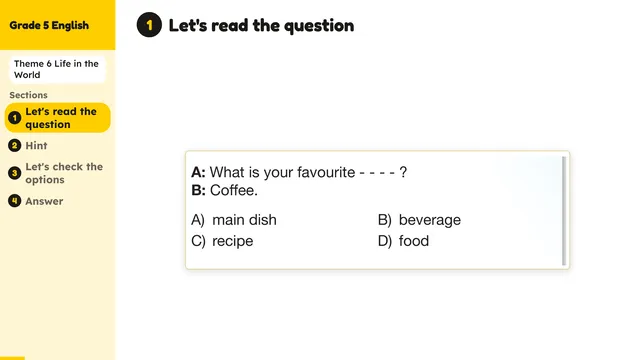 Beyond English 5 Test Book Test 1269171 Soru 6