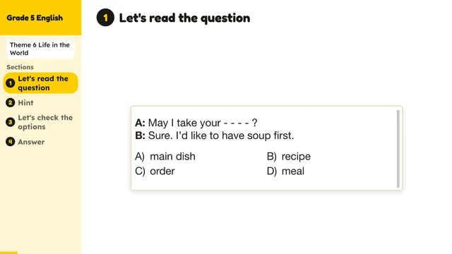 Beyond English 5 Test Book Test 1269171 Soru 7