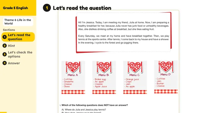 Beyond English 5 Test Book Test 1269172 Soru 10