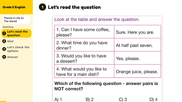 Beyond English 5 Test Book Test 1269173 Soru 3