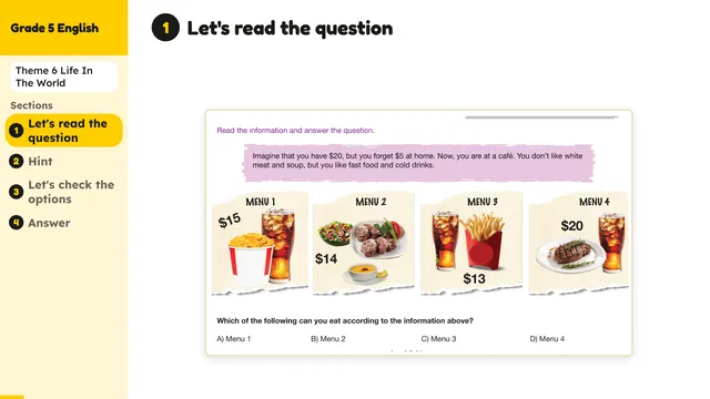 Beyond English 5 Test Book Test 1269173 Soru 5