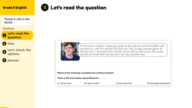 Beyond English 5 Test Book Test 1269173 Soru 8