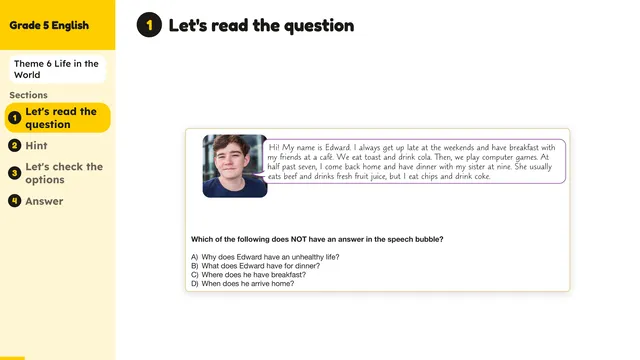 Beyond English 5 Test Book Test 1269173 Soru 9