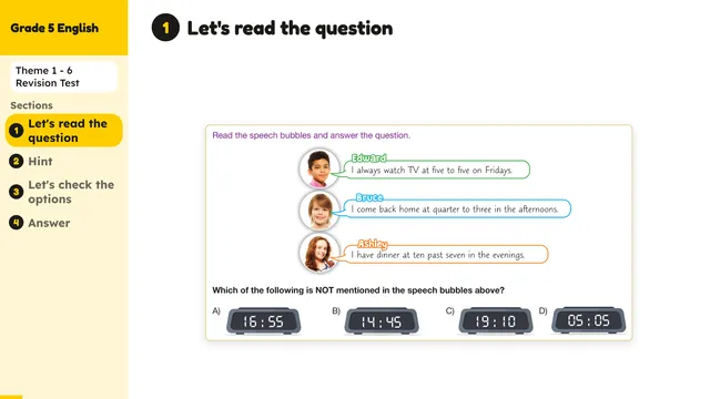 Beyond English 5 Test Book Test 1269176 Soru 2