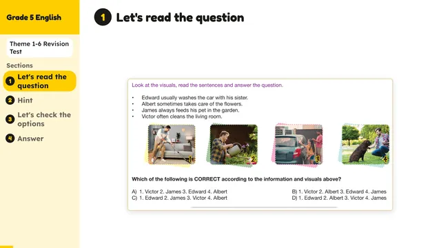 Beyond English 5 Test Book Test 1269176 Soru 8