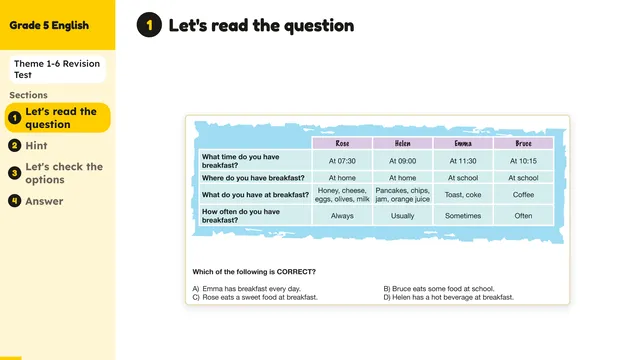 Beyond English 5 Test Book Test 1269176 Soru 9