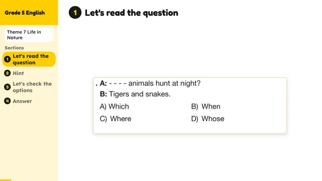 Beyond English 5 Test Book Test 1269177 Soru 20