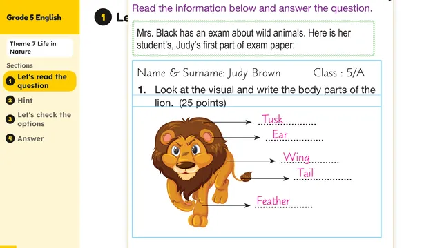 Beyond English 5 Test Book Test 1269178 Soru 2