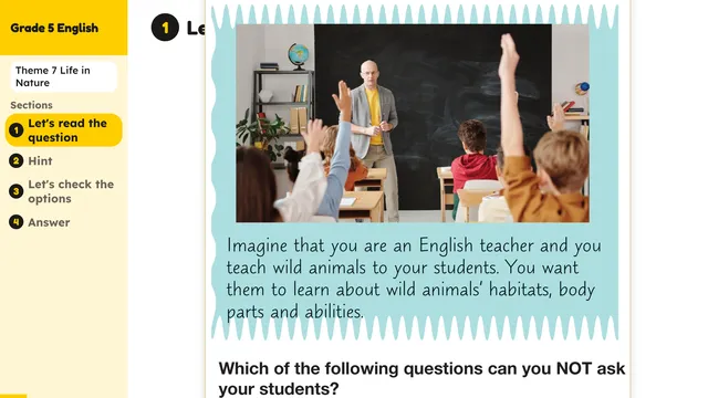 Beyond English 5 Test Book Test 1269178 Soru 3