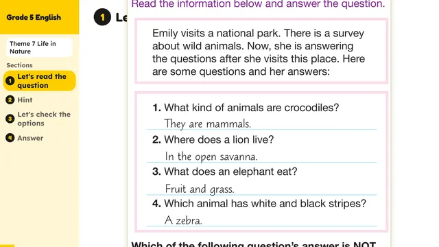 Beyond English 5 Test Book Test 1269179 Soru 4