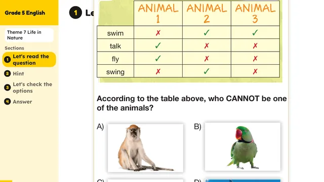 Beyond English 5 Test Book Test 1269179 Soru 6