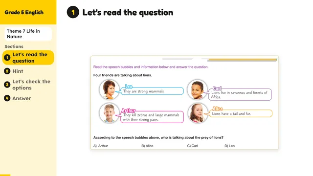 Beyond English 5 Test Book Test 1269180 Soru 1