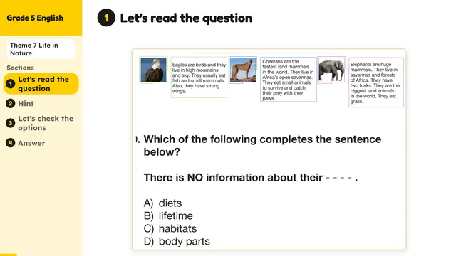 Beyond English 5 Test Book Test 1269180 Soru 10