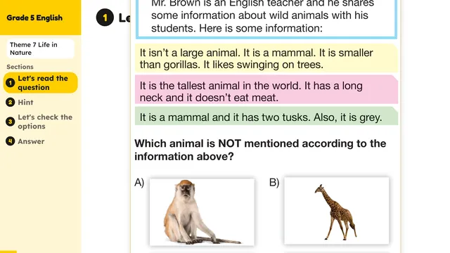 Beyond English 5 Test Book Test 1269180 Soru 3