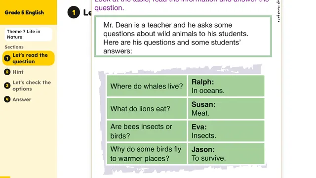 Beyond English 5 Test Book Test 1269181 Soru 2