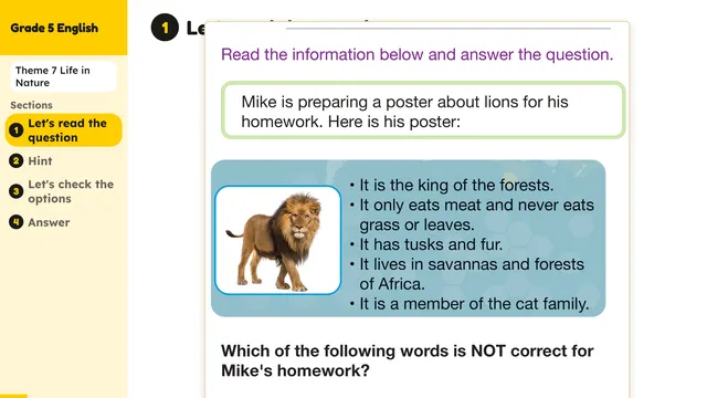Beyond English 5 Test Book Test 1269181 Soru 7