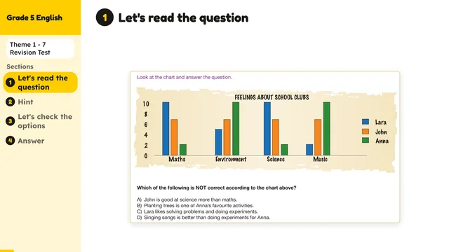 Beyond English 5 Test Book Test 1269182 Soru 1