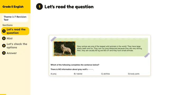 Beyond English 5 Test Book Test 1269182 Soru 9