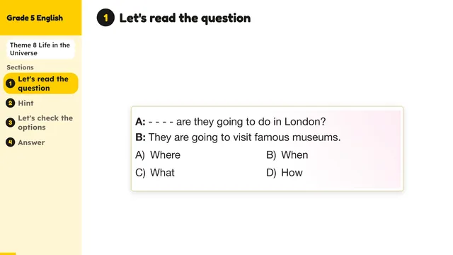 Beyond English 5 Test Book Test 1269183 Soru 14