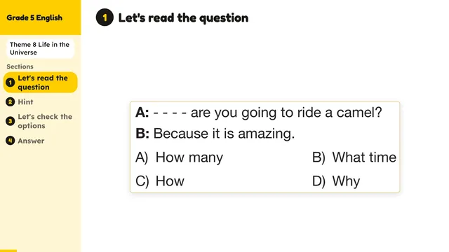 Beyond English 5 Test Book Test 1269183 Soru 16