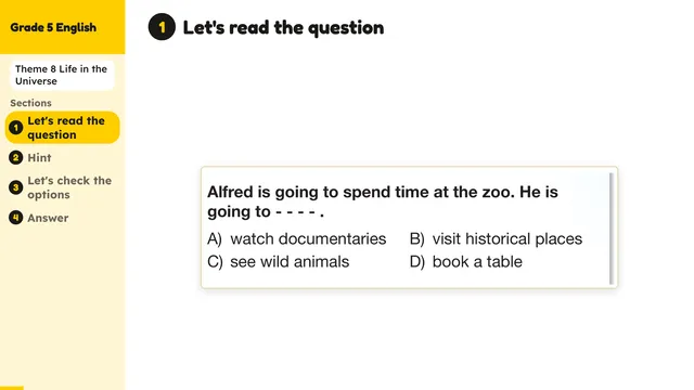 Beyond English 5 Test Book Test 1269183 Soru 6