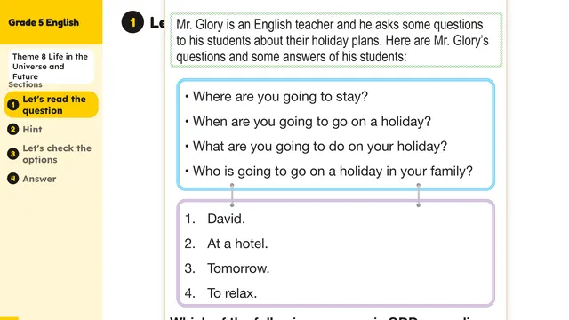 Beyond English 5 Test Book Test 1269184 Soru 4