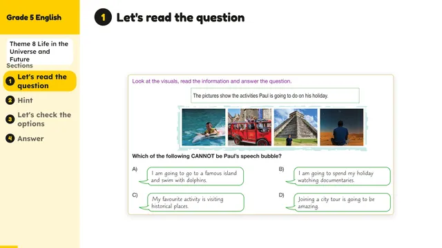 Beyond English 5 Test Book Test 1269184 Soru 5
