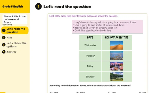 Beyond English 5 Test Book Test 1269184 Soru 6