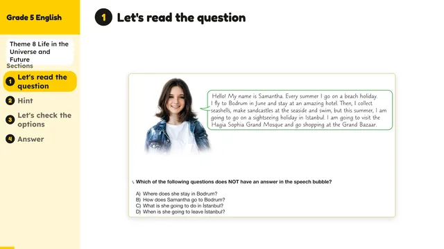 Beyond English 5 Test Book Test 1269186 Soru 10