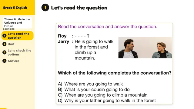 Beyond English 5 Test Book Test 1269186 Soru 5