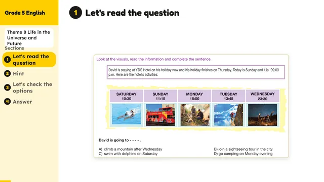 Beyond English 5 Test Book Test 1269186 Soru 6