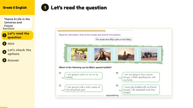 Beyond English 5 Test Book Test 1269187 Soru 1