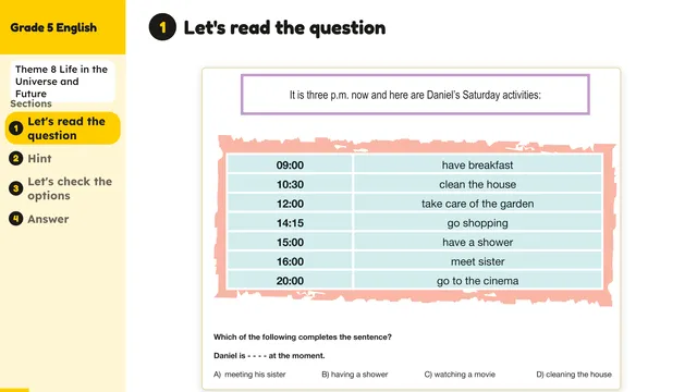 Beyond English 5 Test Book Test 1269188 Soru 5