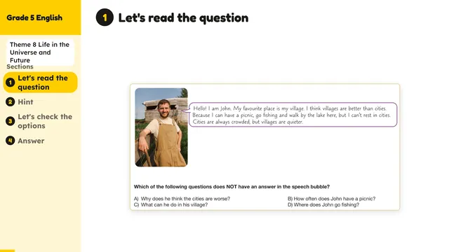 Beyond English 5 Test Book Test 1269188 Soru 6