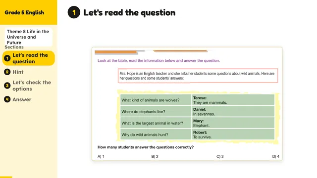 Beyond English 5 Test Book Test 1269188 Soru 9