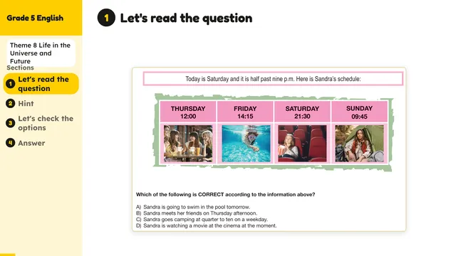 Beyond English 5 Test Book Test 1269189 Soru 7