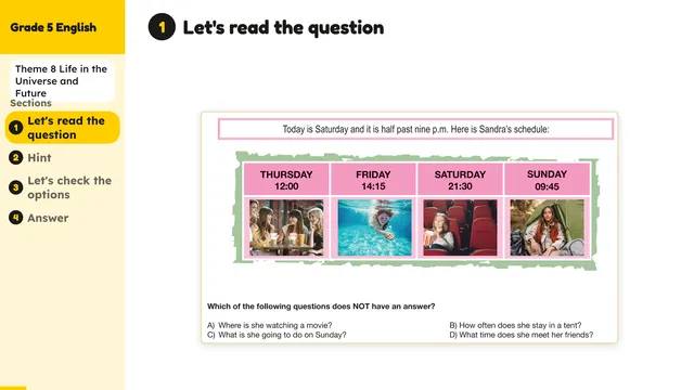 Beyond English 5 Test Book Test 1269189 Soru 8