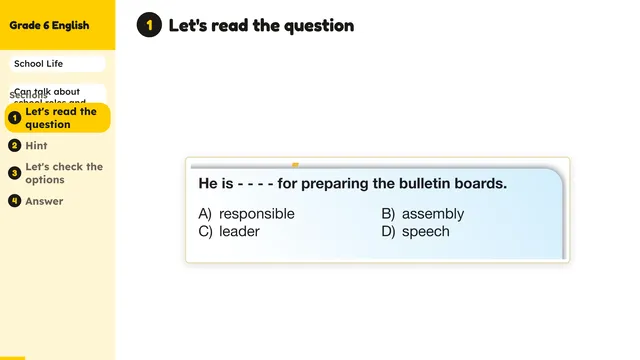 Beyond English 6 Test Book Test 1269196 Soru 1