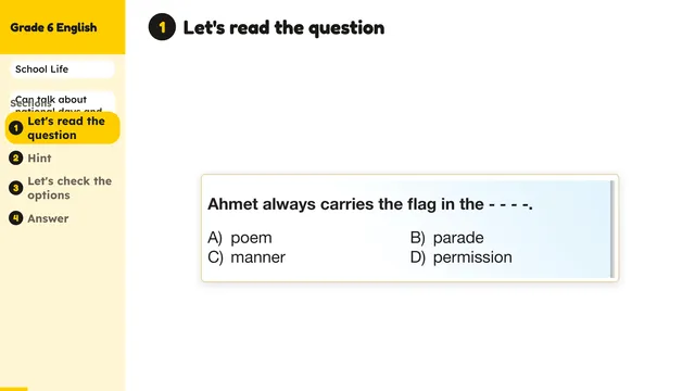 Beyond English 6 Test Book Test 1269196 Soru 3