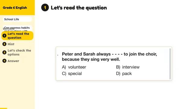 Beyond English 6 Test Book Test 1269196 Soru 6